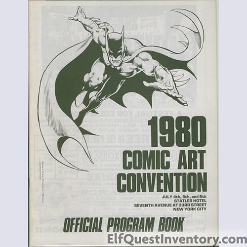Comic Art Convention Program