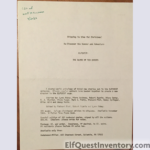 9/30/86 Letter from Chuck Miller