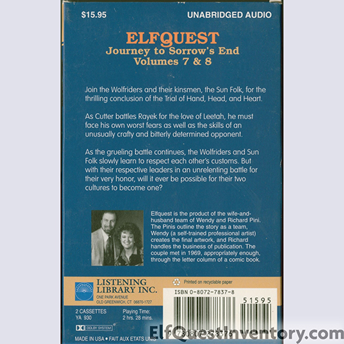 Elfquest Journey to Sorrow's End Audio Tapes