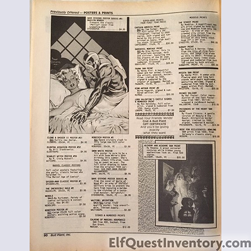 Bud Plant Fantasy and Comic Art Catalog