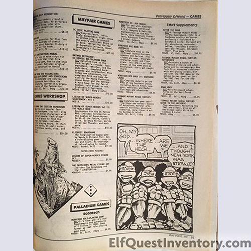 Bud Plant Fantasy and Comic Art Catalog