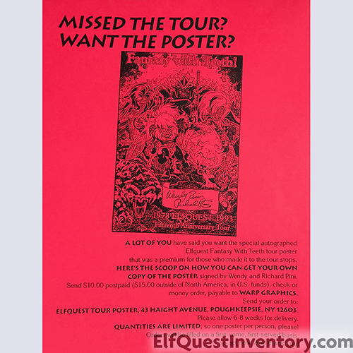 Fantasy with Teeth Tour Poster Sales Flier