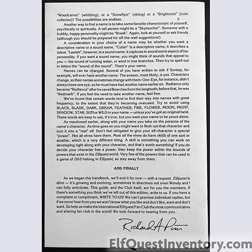 The International ElfQuest Fan Club Handbook
