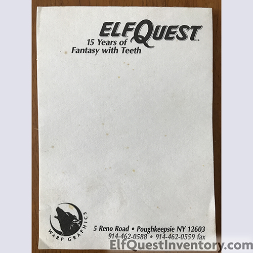 ElfQuest Note Pad