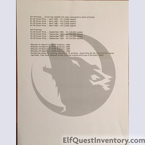 Original Quest Printings Breakdown