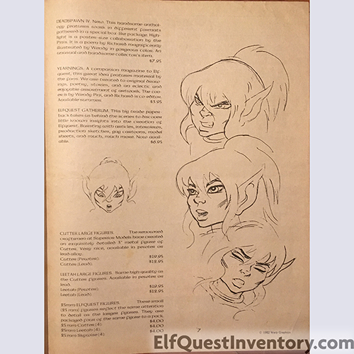 Pacific Comics Elfquest Catalog