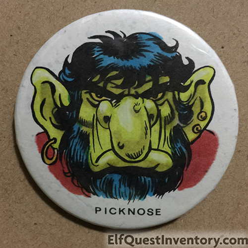 Picknose hand painted button/pin
