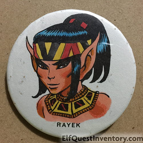 Rayek hand painted button/pin