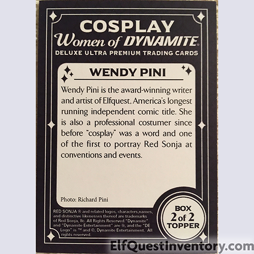 Red Sonja Collector card