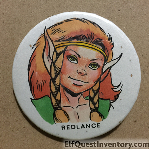 Redlance hand painted button/pin
