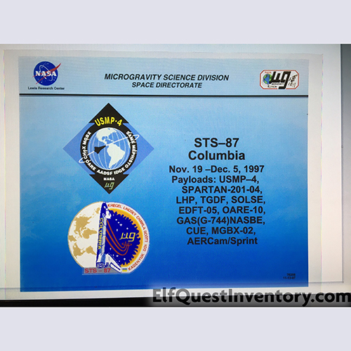 NASA STS-87 Mission Transparencies