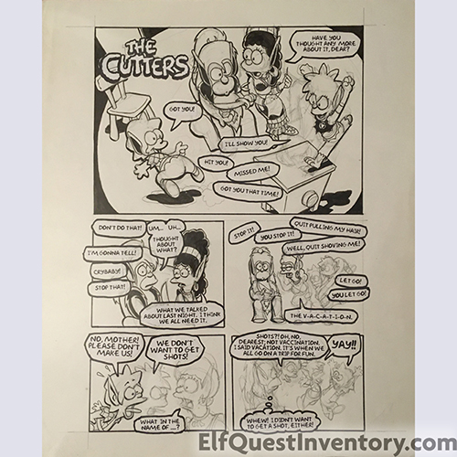 Unpublished page of The Cutters