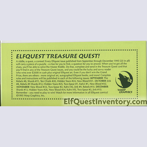 Elfquest Treasure Quest Dollars - Green