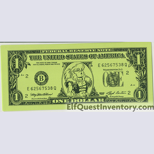 Elfquest Treasure Quest Dollars - Green