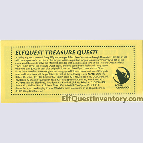 Elfquest Treasure Quest Dollars - Yellow