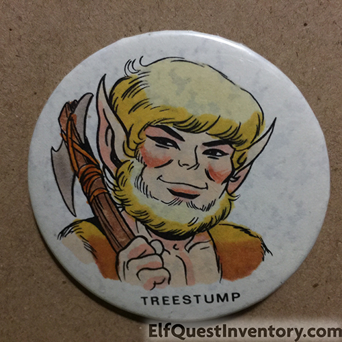 Treestump hand painted button/pin