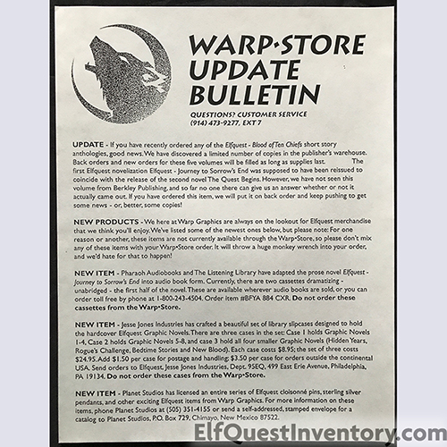 1996 Warp Graphics Catalog