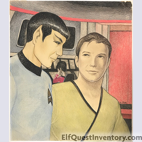 Illustration of Dr. Spock and Captain Kirk