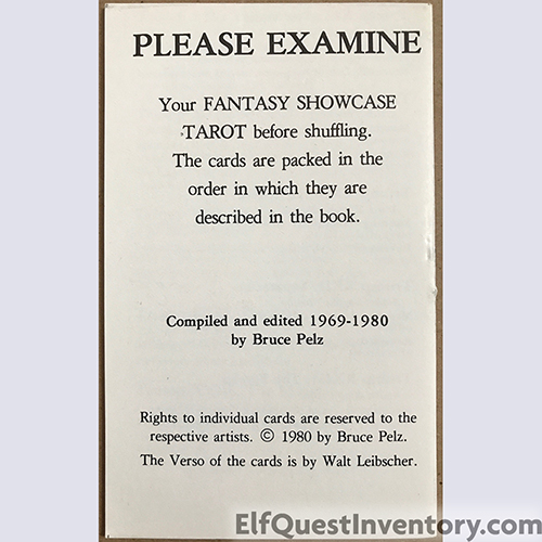 The Fantasy Showcase Tarot
