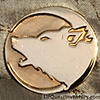Gold Warp Graphics logo pin