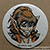 Bearclaw hand painted button/pin