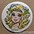 Joyleaf handpainted button/pin