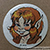 Pike hand painted button/pin