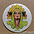 Savah hand painted button/pin